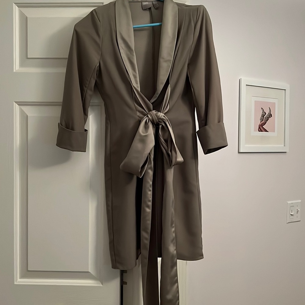Asos wrap dress olive